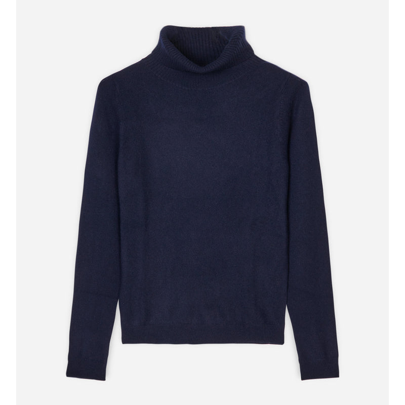 Women's turtleneck navy blue