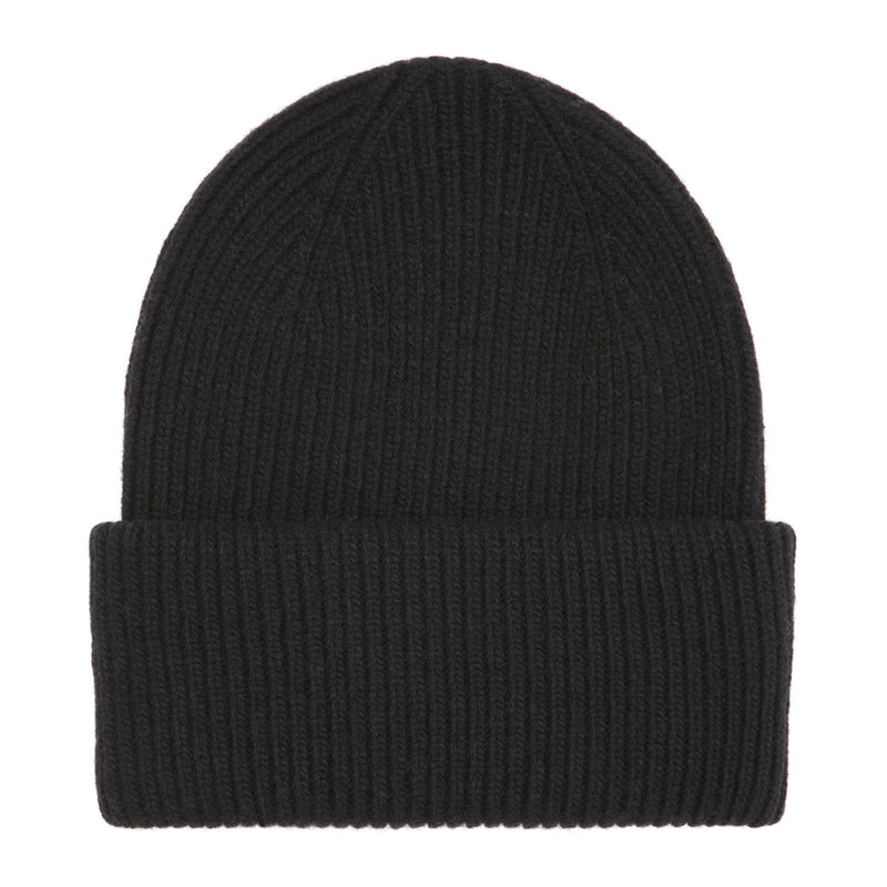 Merino wool hat deep black