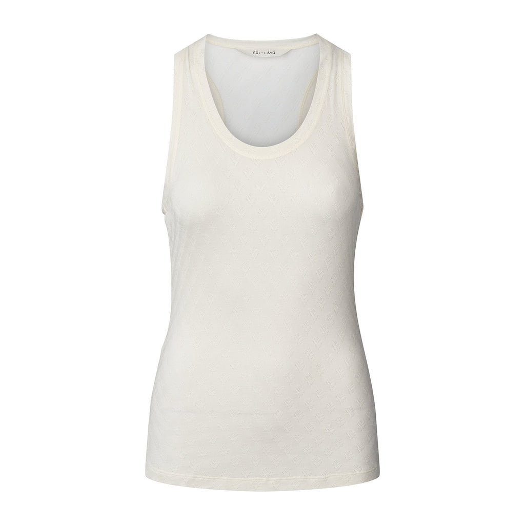 Nellie s'less silk top off white