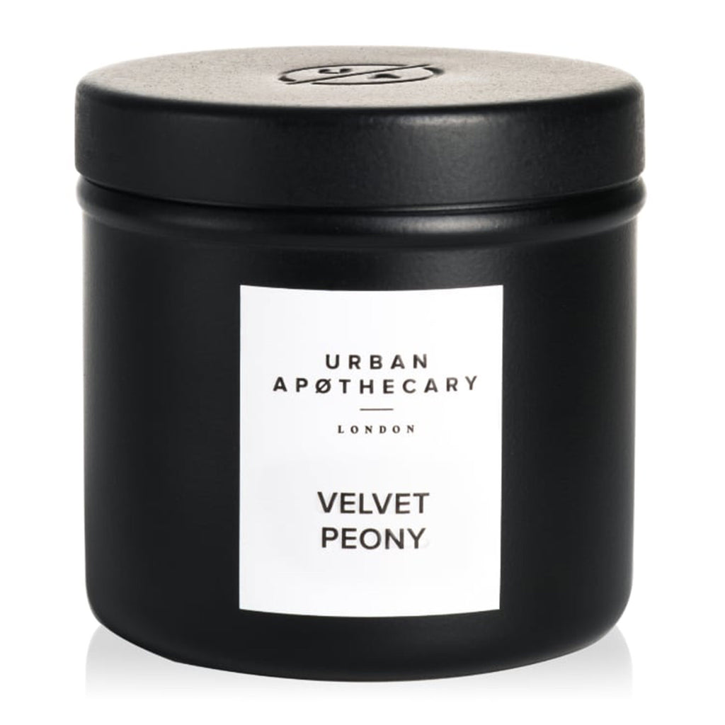 Velvet Peony luxury iron travel candle 175g