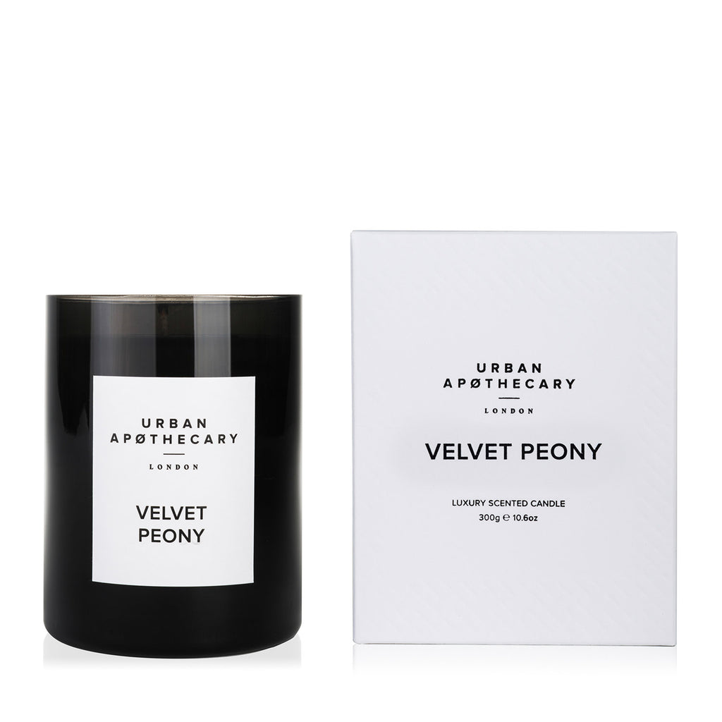 Velvet Peony luxury glass candle 300g