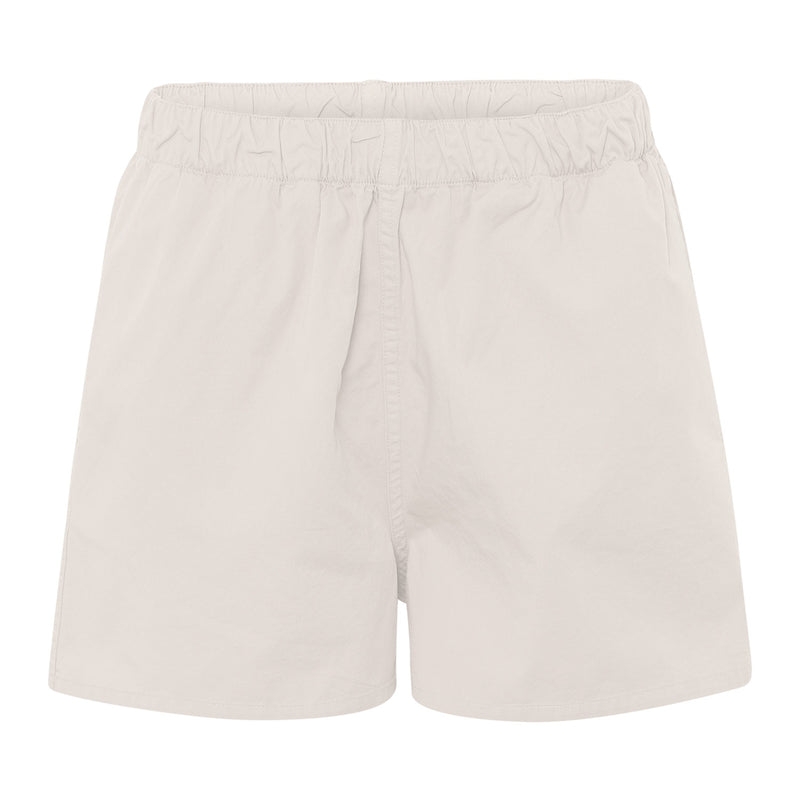 Womens organic twill shorts ivory white